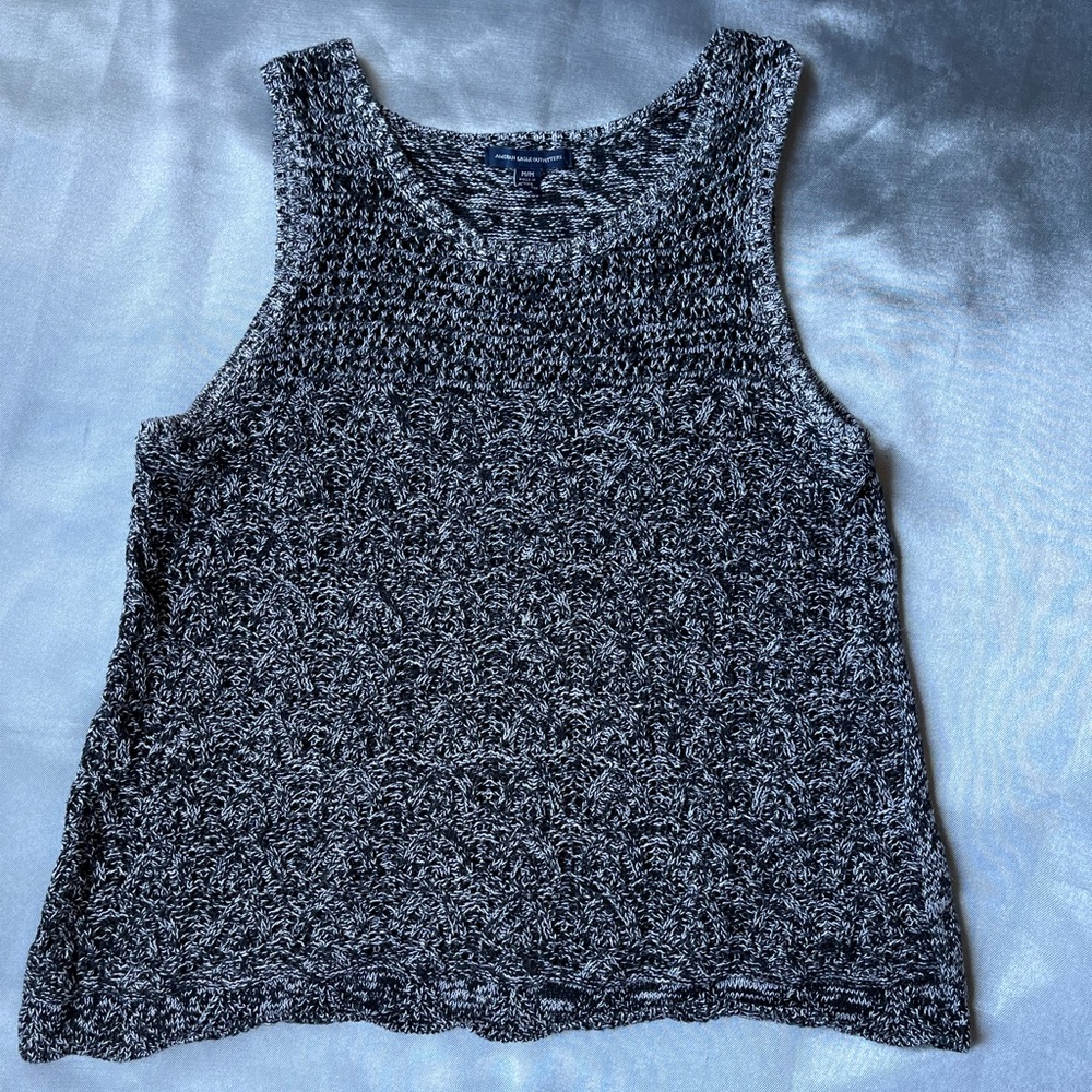 American Eagle Open Knit Crochet Knitted Tank Top